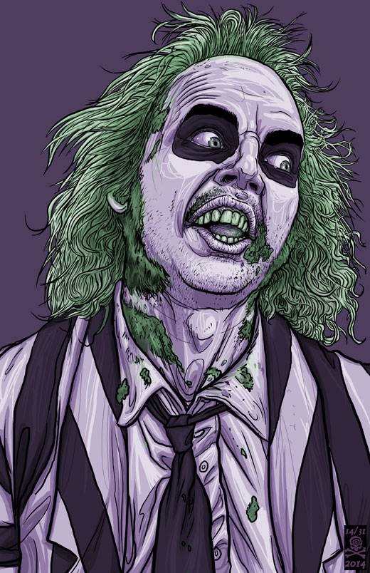 31 Days of Halloween 2014: 14 of 31 Beetlejuice Art