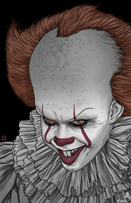 GANYACINEMAART on X: Between drawing and drawing my little #sketch IT  (2017) I love this clow #pennywise #IT #movie #HorrorMovies #drawing  #alternativemovieposter  / X